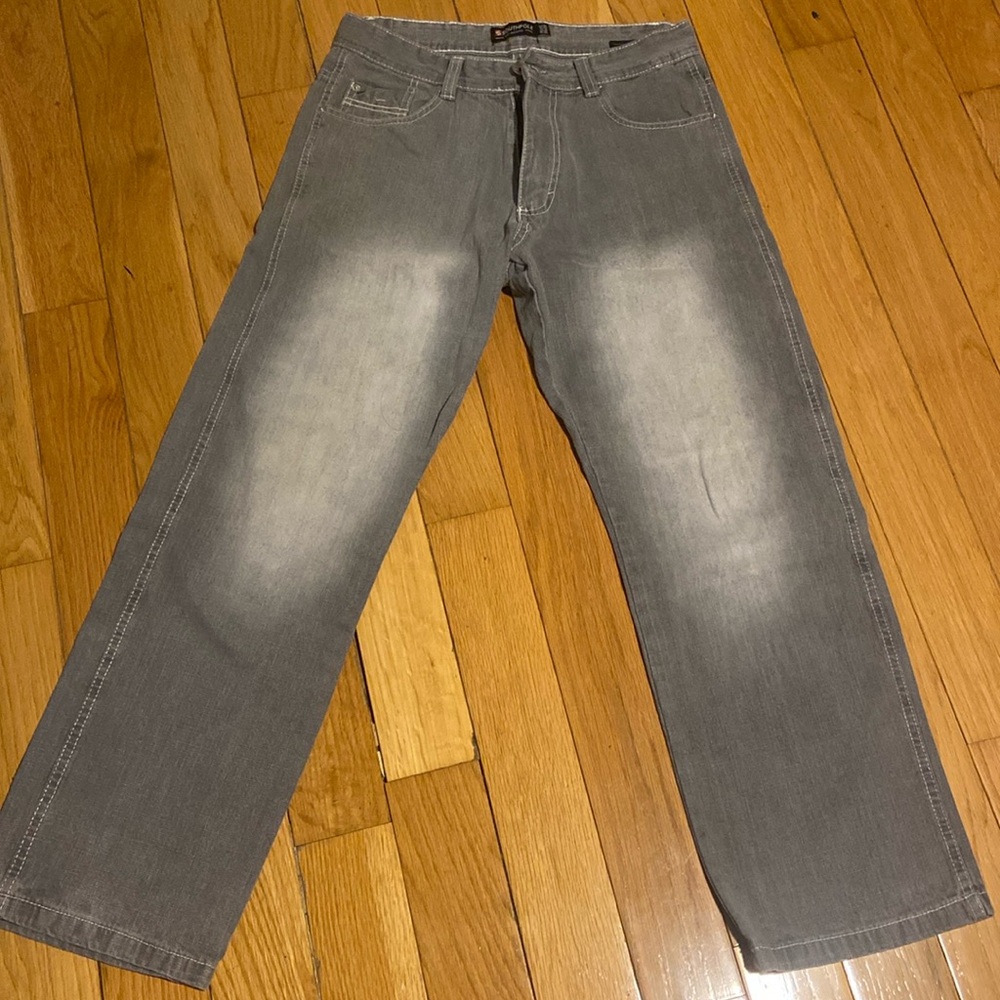 SouthPole Gray Washed Baggy Denim Jeans Size 30x30 Hiphop Skater Y2K Grunge